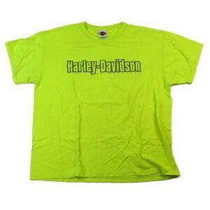 Harley‎ Davidson Motorcycles Neon Yellow Lancaster, PA T Shirt Mens XL